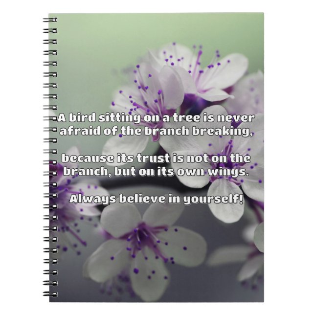 Empath Belief Positive Encouragement Quote  Notebook (Front)
