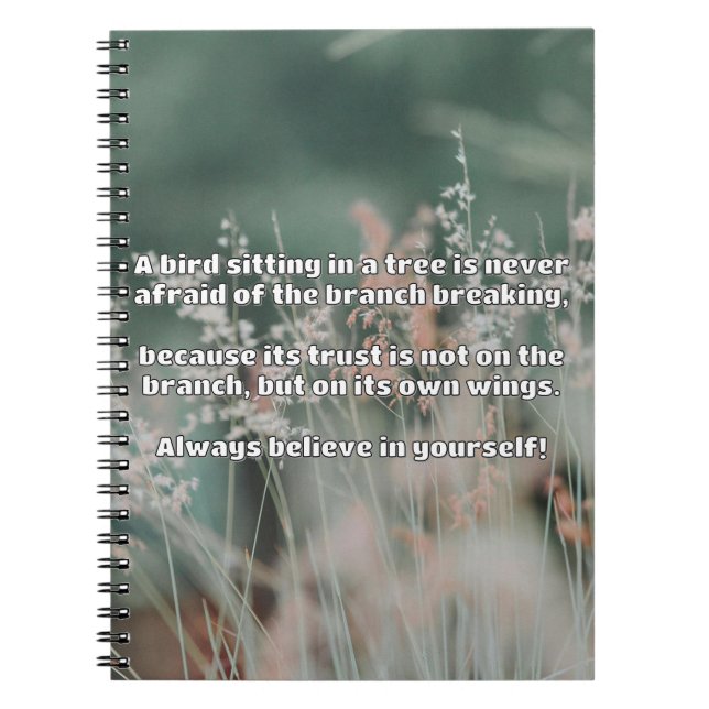 Empath Belief Positive Encouragement Quote  Notebook (Front)