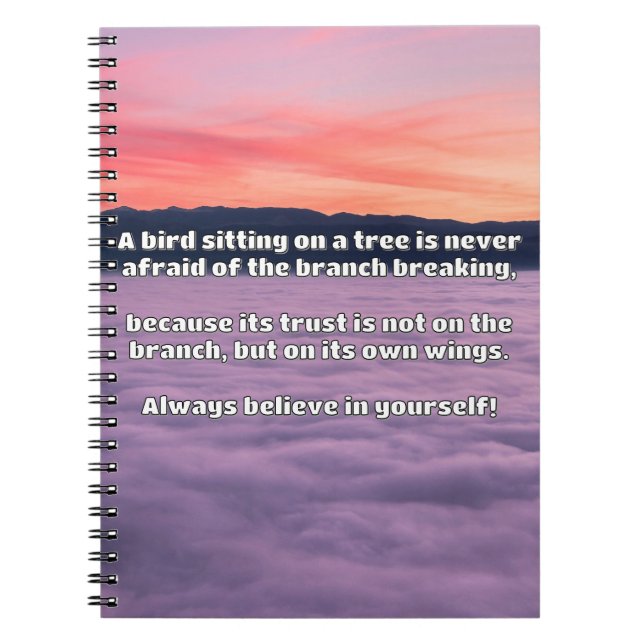 Empath Belief Positive Encouragement Quote  Notebook (Front)