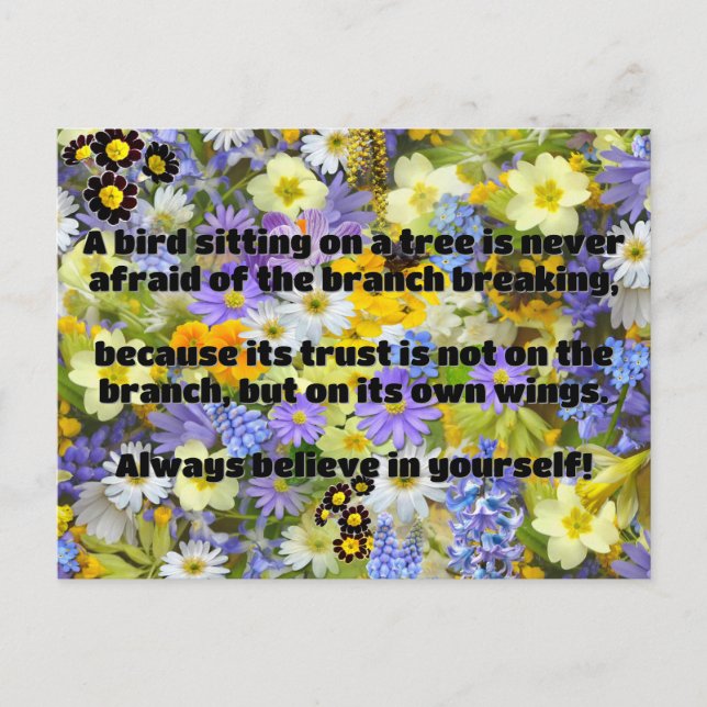 Empath Belief Positive Encouragement Quote  Postcard (Front)