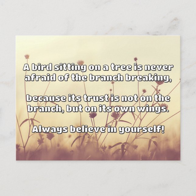 Empath Belief Positive Encouragement Quote  Postcard (Front)