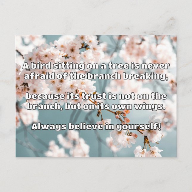 Empath Belief Positive Encouragement Quote  Postcard (Front)