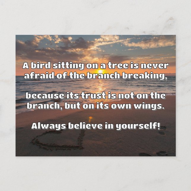 Empath Belief Positive Encouragement Quote  Postcard (Front)
