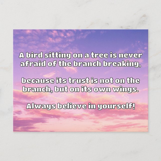 Empath Belief Positive Encouragement Quote  Postcard (Front)