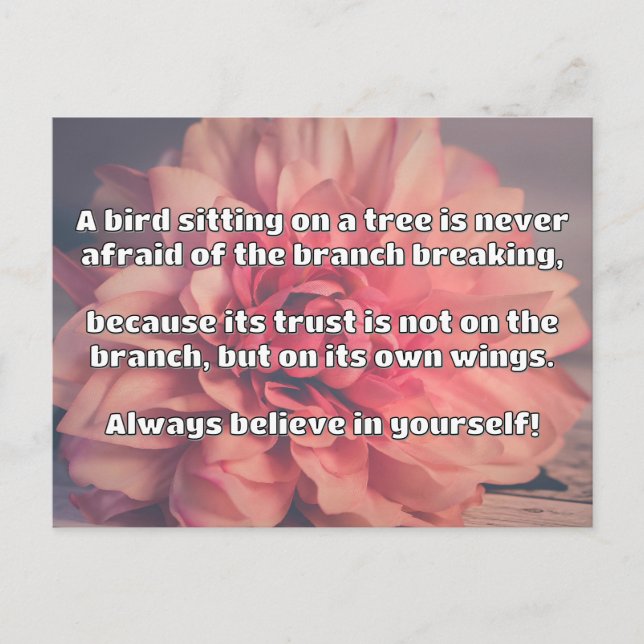 Empath Belief Positive Encouragement Quote  Postcard (Front)