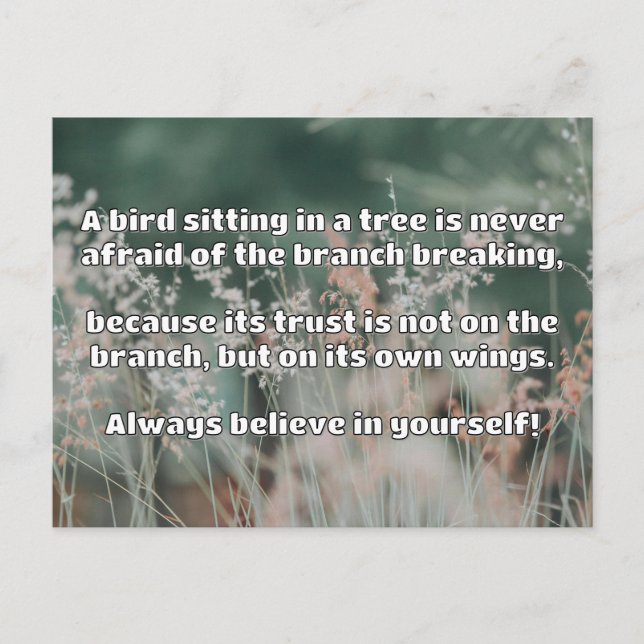 Empath Belief Positive Encouragement Quote  Postcard (Front)