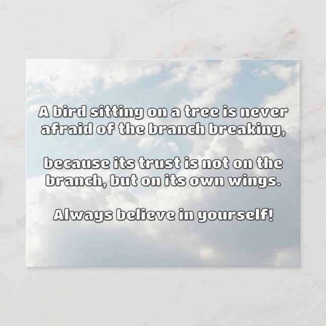 Empath Belief Positive Encouragement Quote  Postcard (Front)