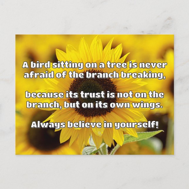 Empath Belief Positive Encouragement Quote  Postcard (Front)