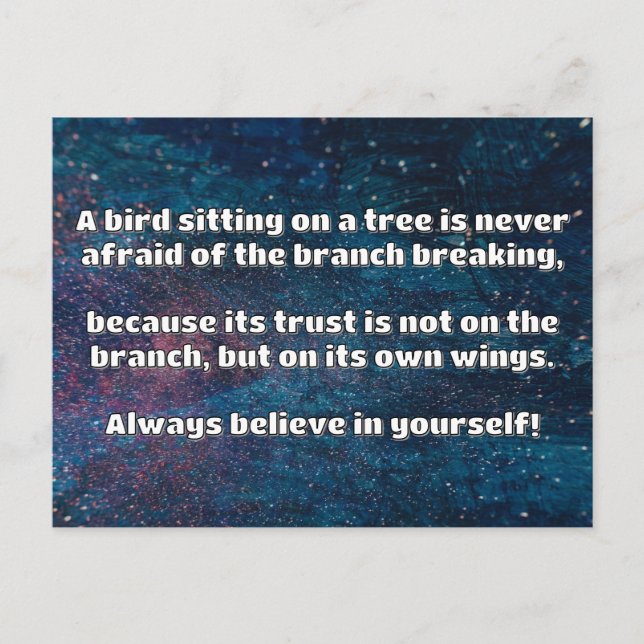 Empath Belief Positive Encouragement Quote  Postcard (Front)