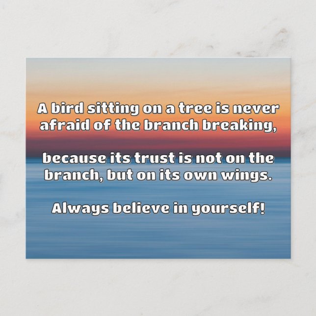 Empath Belief Positive Encouragement Quote  Postcard (Front)