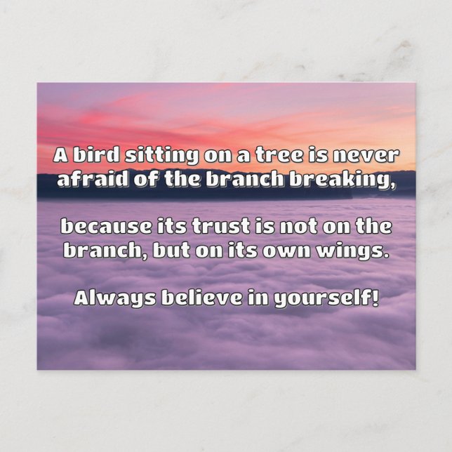 Empath Belief Positive Encouragement Quote  Postcard (Front)