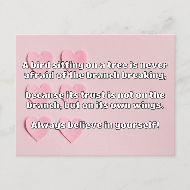 Empath Belief Positive Encouragement Quote  Postcard (Front)