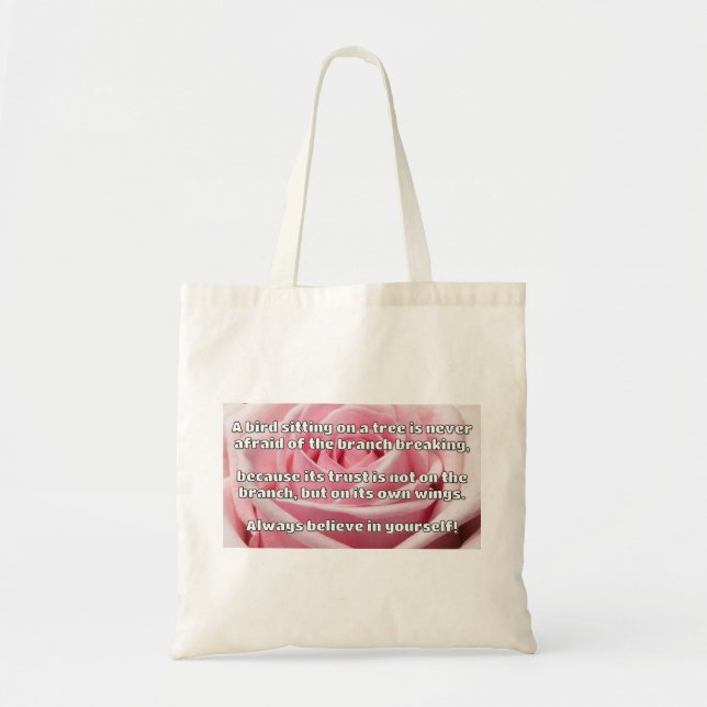 Empath Belief Positive Encouragement Quote  Tote Bag (Front)