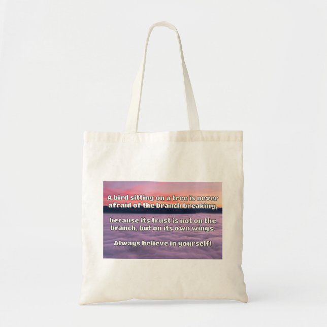 Empath Belief Positive Encouragement Quote  Tote Bag (Front)