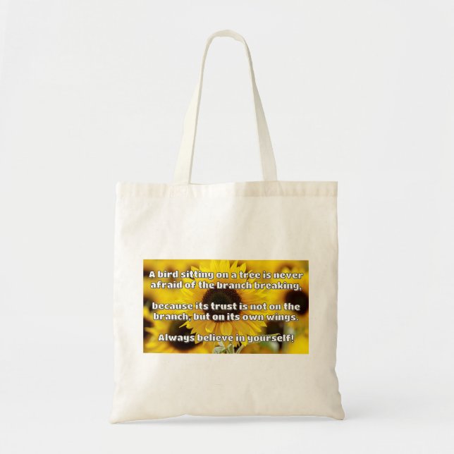 Empath Belief Positive Encouragement Quote  Tote Bag (Front)