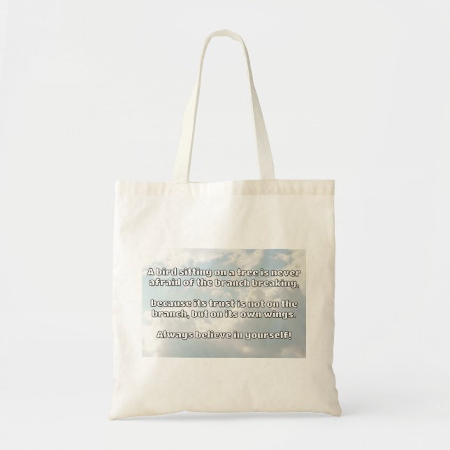 Empath Belief Positive Encouragement Quote  Tote Bag (Front)
