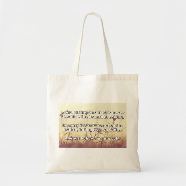 Empath Belief Positive Encouragement Quote  Tote Bag (Front)