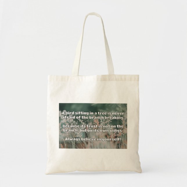 Empath Belief Positive Encouragement Quote  Tote Bag (Front)