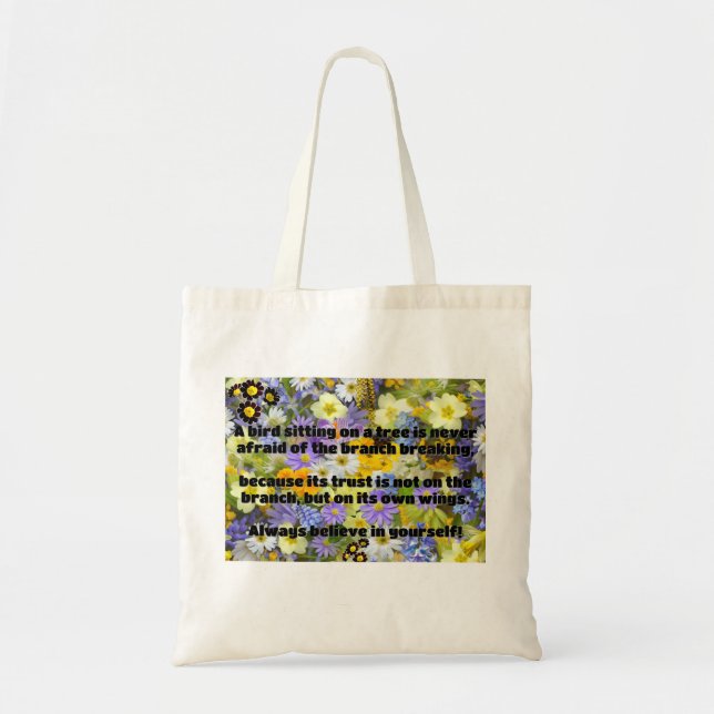 Empath Belief Positive Encouragement Quote  Tote Bag (Front)