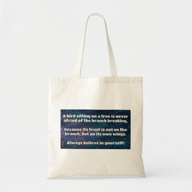 Empath Belief Positive Encouragement Quote  Tote Bag (Front)