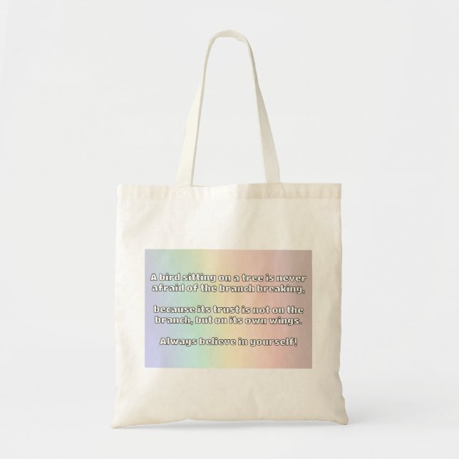 Empath Belief Positive Encouragement Quote  Tote Bag (Front)