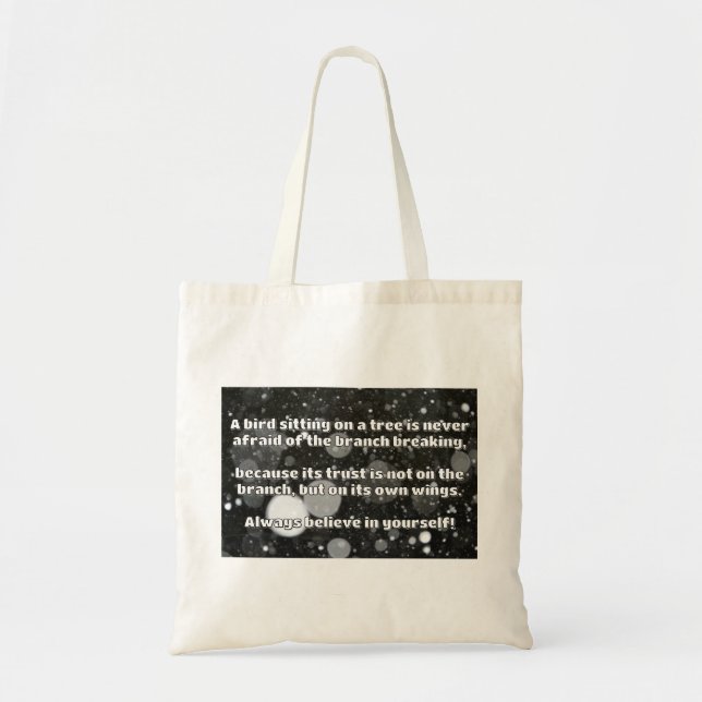 Empath Belief Positive Encouragement Quote  Tote Bag (Front)