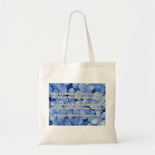 Empath Belief Positive Encouragement Quote  Tote Bag (Front)