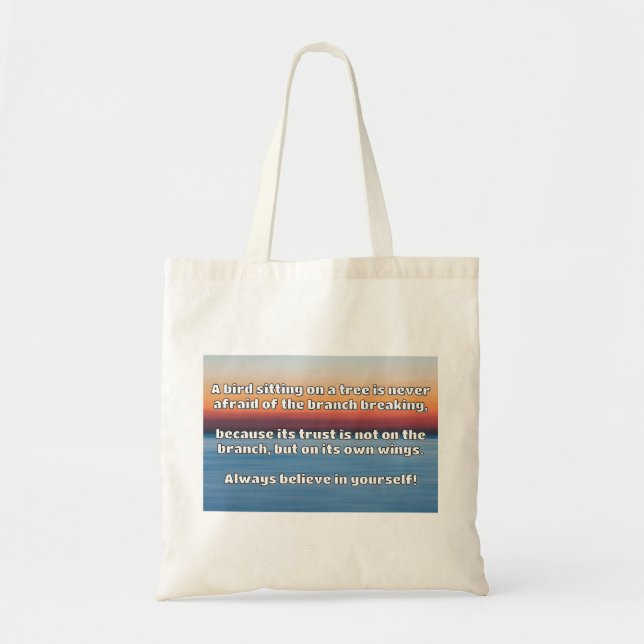 Empath Belief Positive Encouragement Quote  Tote Bag (Front)