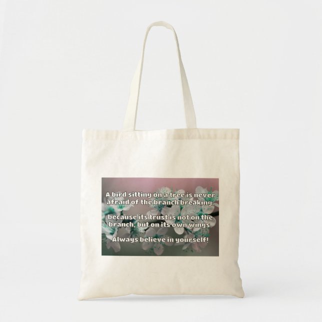 Empath Belief Positive Encouragement Quote  Tote Bag (Front)