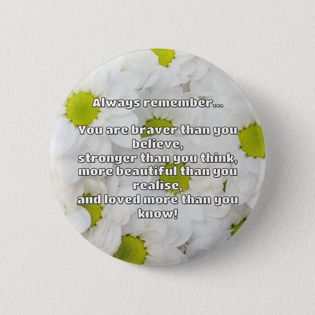 Empath Bravery Positive Encouragement Quote  6 Cm Round Badge (Front)