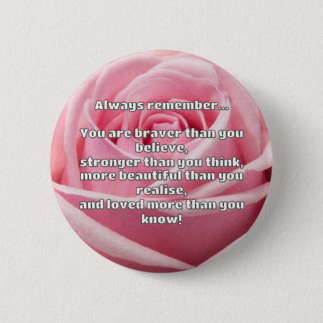Empath Bravery Positive Encouragement Quote  6 Cm Round Badge (Front)