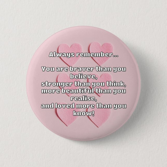 Empath Bravery Positive Encouragement Quote  6 Cm Round Badge (Front)