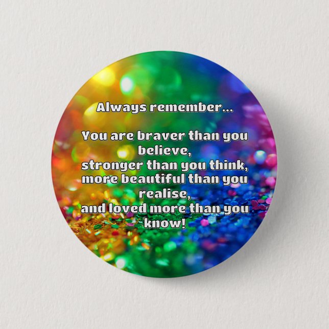 Empath Bravery Positive Encouragement Quote  6 Cm Round Badge (Front)