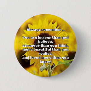 Empath Bravery Positive Encouragement Quote  6 Cm Round Badge
