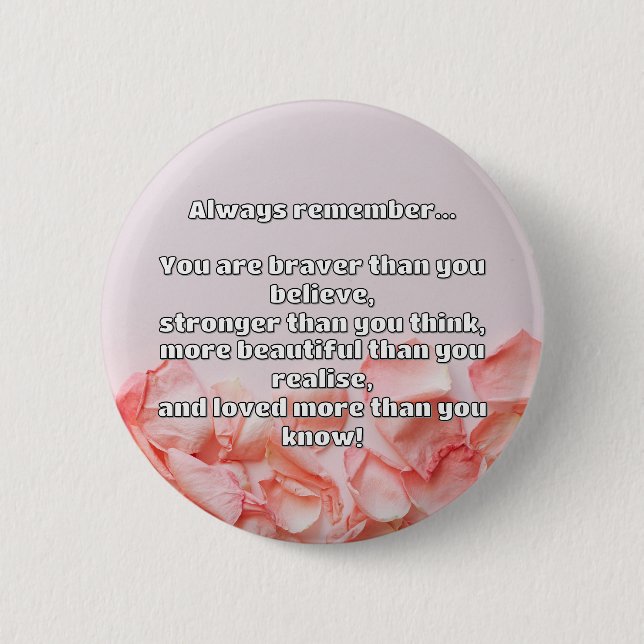 Empath Bravery Positive Encouragement Quote  6 Cm Round Badge (Front)
