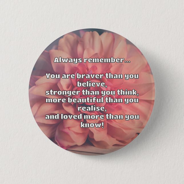 Empath Bravery Positive Encouragement Quote  6 Cm Round Badge (Front)