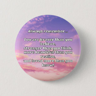 Empath Bravery Positive Encouragement Quote 6 Cm Round Badge