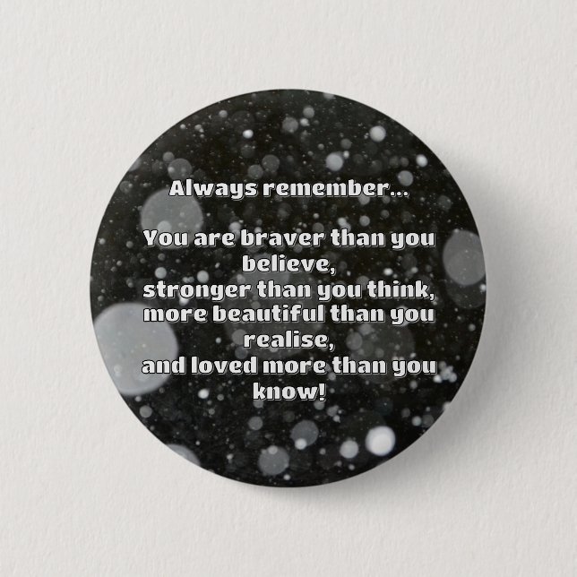 Empath Bravery Positive Encouragement Quote  6 Cm Round Badge (Front)