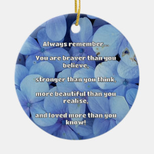 Empath Bravery Positive Encouragement Quote Ceramic Tree Decoration
