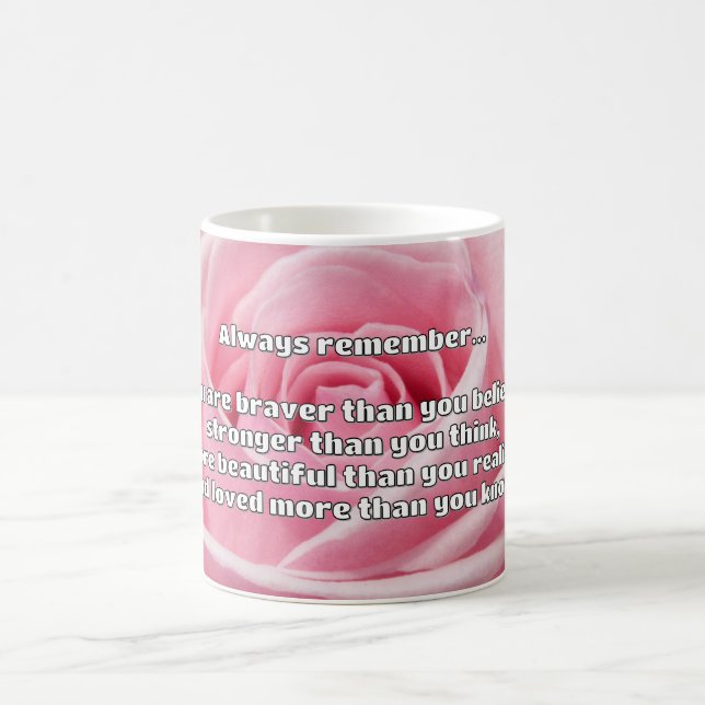 Empath Bravery Positive Encouragement Quote  Coffee Mug (Center)