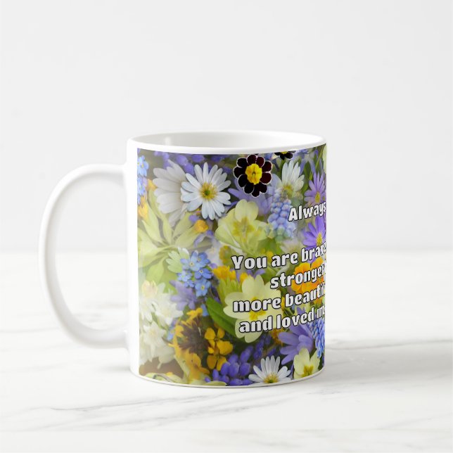 Empath Bravery Positive Encouragement Quote  Coffee Mug (Left)