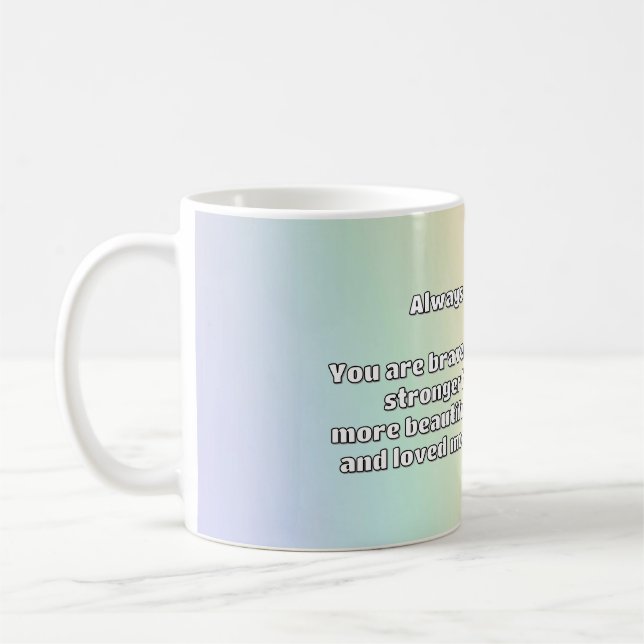 Empath Bravery Positive Encouragement Quote  Coffee Mug (Left)
