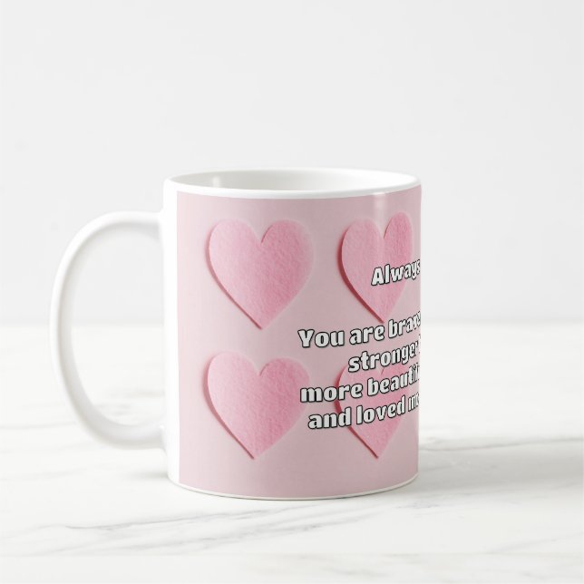 Empath Bravery Positive Encouragement Quote  Coffee Mug (Left)