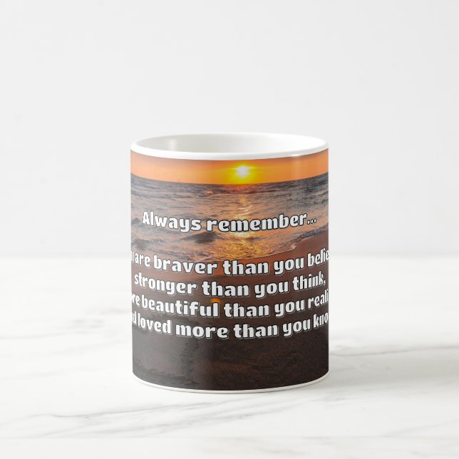 Empath Bravery Positive Encouragement Quote  Coffee Mug (Center)