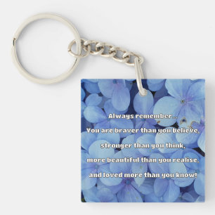 Empath Bravery Positive Encouragement Quote Key Ring