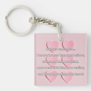 Empath Bravery Positive Encouragement Quote Key Ring