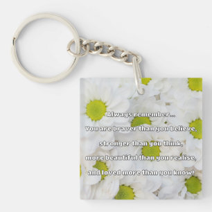 Empath Bravery Positive Encouragement Quote Key Ring