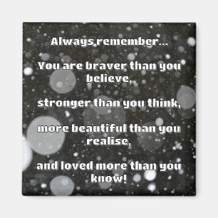 Empath Bravery Positive Encouragement Quote Magnet