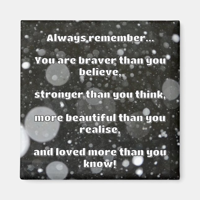 Empath Bravery Positive Encouragement Quote Magnet (Front)