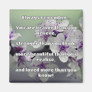 Empath Bravery Positive Encouragement Quote Magnet